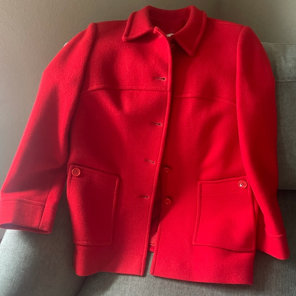 Vintage Pendleton Red Wool Jacket Petite Small